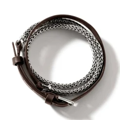 Women John Hardy Chains^Icon Wrap, Sterling Silver, Leather