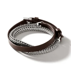 Women John Hardy Chains^Icon Wrap, Sterling Silver, Leather