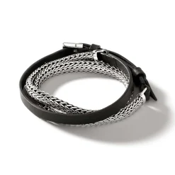 Women John Hardy Chains^Icon Wrap, Sterling Silver, Leather