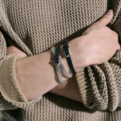 Women John Hardy Chains^Icon Wrap, Sterling Silver, Leather