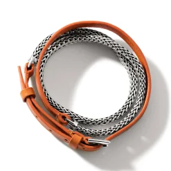 Women John Hardy Chains^Icon Wrap, Sterling Silver, Leather