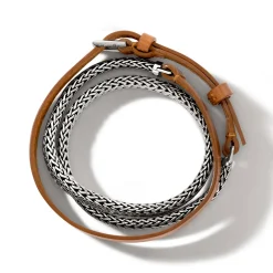 Women John Hardy Chains^Icon Wrap, Sterling Silver, Leather