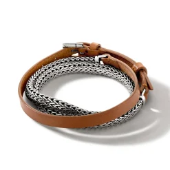 Women John Hardy Chains^Icon Wrap, Sterling Silver, Leather