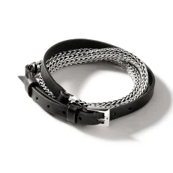Women John Hardy Chains^Icon Wrap, Sterling Silver, Leather