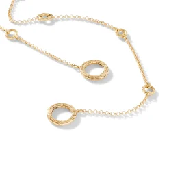 Women John Hardy Layering^Interlocking Keyring Necklace, Gold
