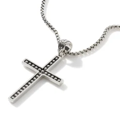Men John Hardy Tags & Pendants^Jawan Cross Pendant Necklace, Sterling Silver
