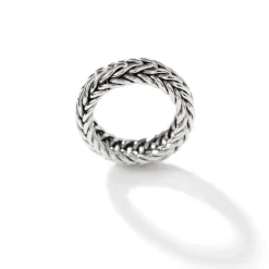Women John Hardy Soft^Kami Chain Band Ring, Sterling Silver, Wide