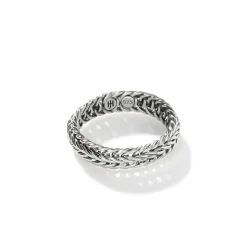 Women John Hardy Soft^Kami Chain Band Ring, Sterling Silver, Slim