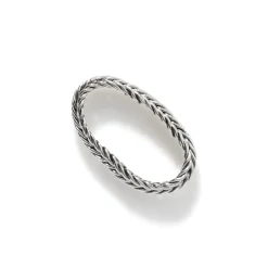 Women John Hardy Soft^Kami Chain Band Ring, Sterling Silver, Slim