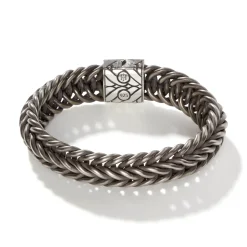 Men John Hardy Chains^Kami Chain Bracelet, Dark Silver, 15Mm