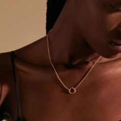 Women John Hardy Layering^Keyring Necklace, Gold, 2Mm