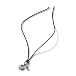 Men John Hardy Tags & Pendants^Keyring Necklace, Leather, Sterling Silver