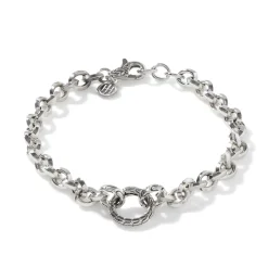Men John Hardy Chains^Knife Edge Keyring Bracelet, Sterling Silver