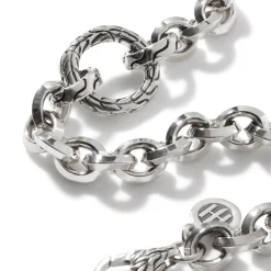 Men John Hardy Chains^Knife Edge Keyring Bracelet, Sterling Silver