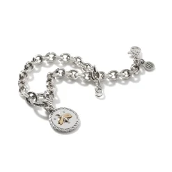 Men John Hardy Chains^Knife Edge Keyring Bracelet, Sterling Silver