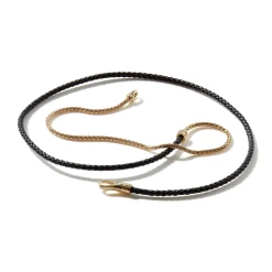 Men John Hardy Leather, Cord & Rubber^Leather Triple Wrap, Gold