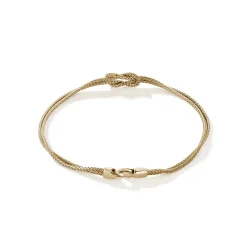 Men John Hardy Chains^Love Knot Bracelet, Gold, Silver, 1.8Mm