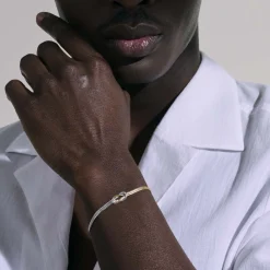 Men John Hardy Chains^Love Knot Bracelet, Gold, Silver, 1.8Mm