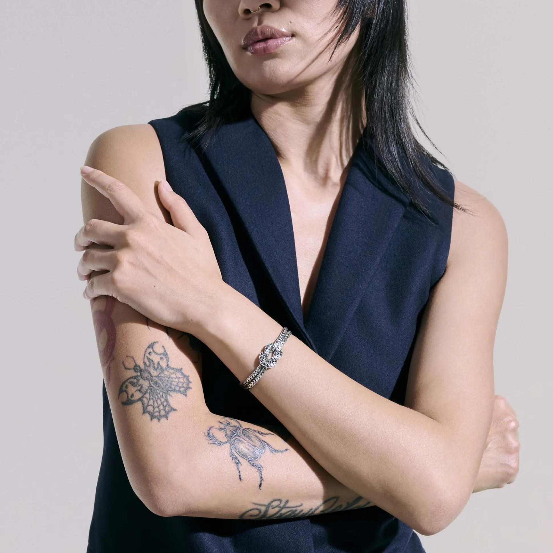 Men John Hardy Chains^Love Knot Bracelet, Sterling Silver, 5Mm