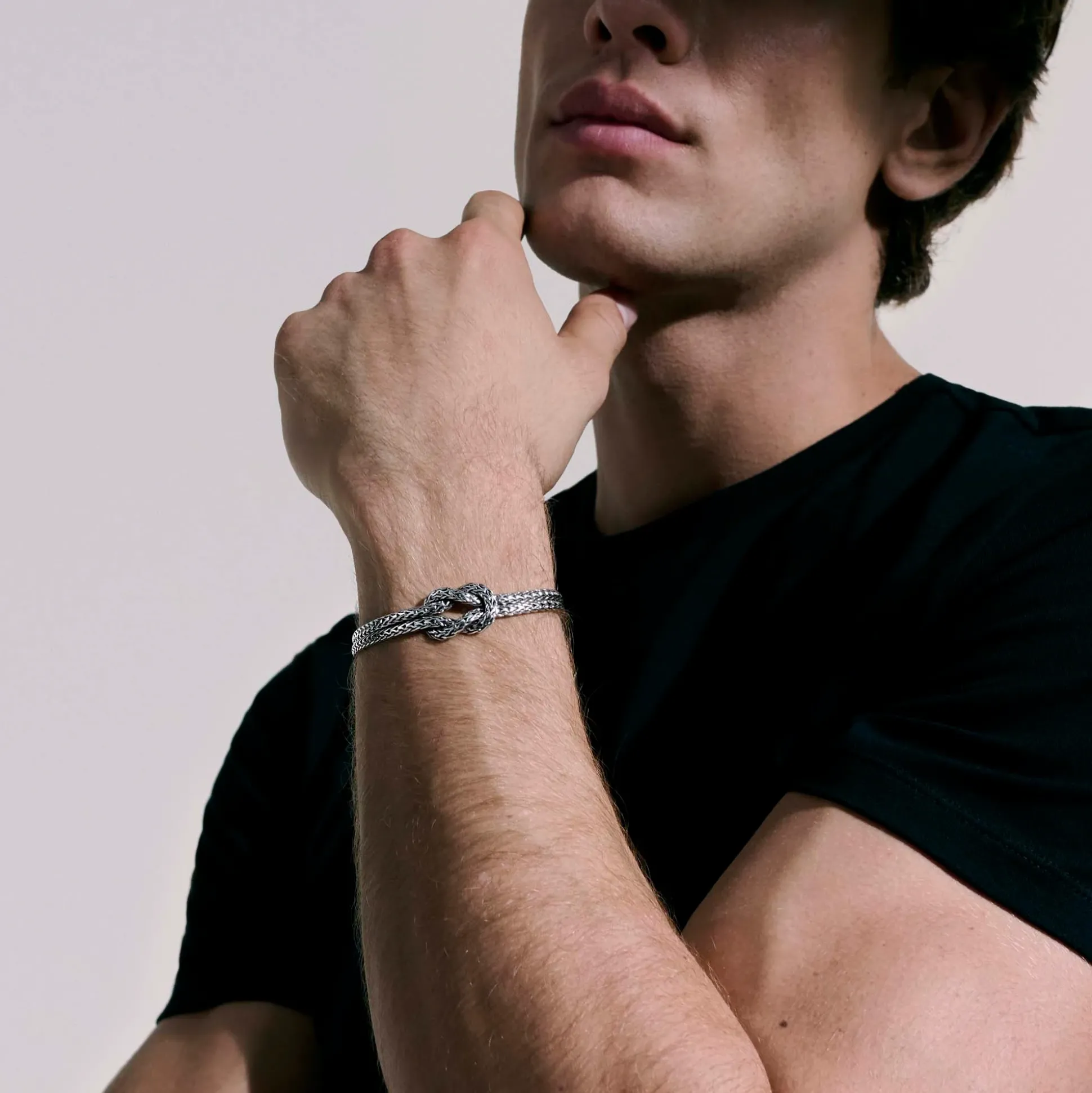 Men John Hardy Chains^Love Knot Bracelet, Sterling Silver, 5Mm
