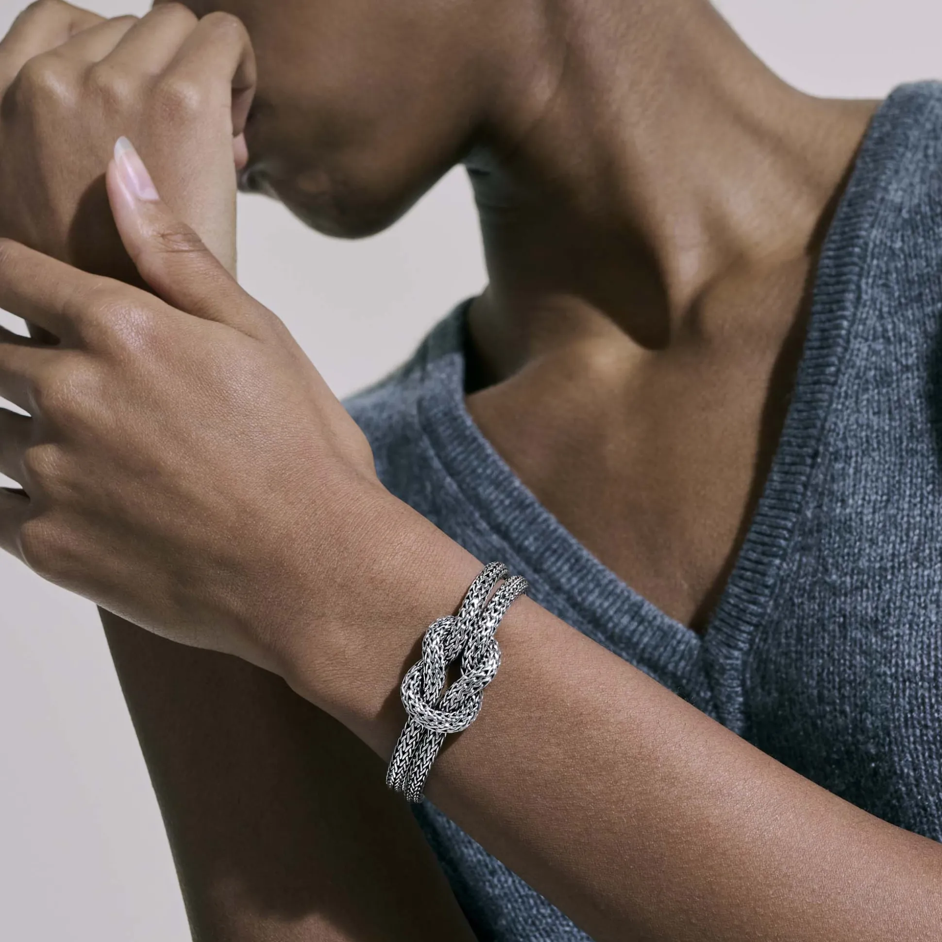 Men John Hardy Chains^Love Knot Bracelet, Sterling Silver, 5Mm