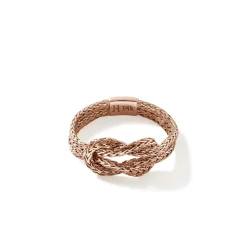 Women John Hardy Soft^Love Knot Chain Ring, Rose Gold