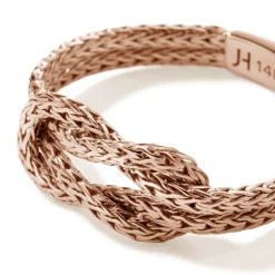 Women John Hardy Soft^Love Knot Chain Ring, Rose Gold