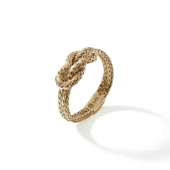 Women John Hardy Soft^Love Knot Chain Ring, Rose Gold