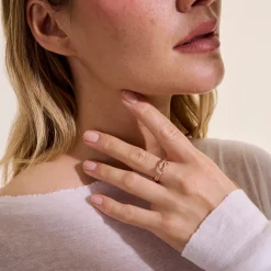 Women John Hardy Soft^Love Knot Chain Ring, Rose Gold