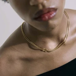 Women John Hardy Layering^Love Knot Convertable Necklace, Gold, 1.8Mm