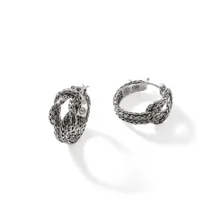 Women John Hardy Statement^Love Knot Hoop Earring, Sterling Silver