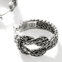 Women John Hardy Statement^Love Knot Hoop Earring, Sterling Silver