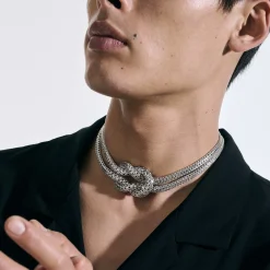 Women John Hardy Statement^Love Knot Necklace, Sterling Silver, 11.5Mm