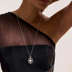 Women John Hardy Pendants^Moon Door Necklace, Silver, Leather, Pearl