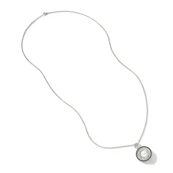 Women John Hardy Pendants^Moon Door Necklace, Silver, Leather, Pearl