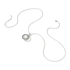 Women John Hardy Pendants^Moon Door Necklace, Silver, Leather, Pearl