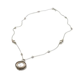 Women John Hardy Pendants^Moon Door Necklace, Silver, Gold, Pave, Pearl