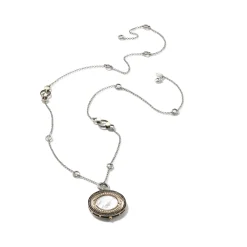 Women John Hardy Pendants^Moon Door Necklace, Silver, Gold, Pave, Pearl
