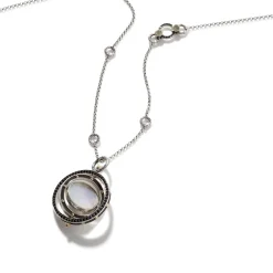 Women John Hardy Pendants^Moon Door Necklace, Silver, Gold, Pave, Pearl