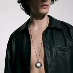 Women John Hardy Pendants^Moon Door Necklace, Silver, Gold, Pave, Pearl