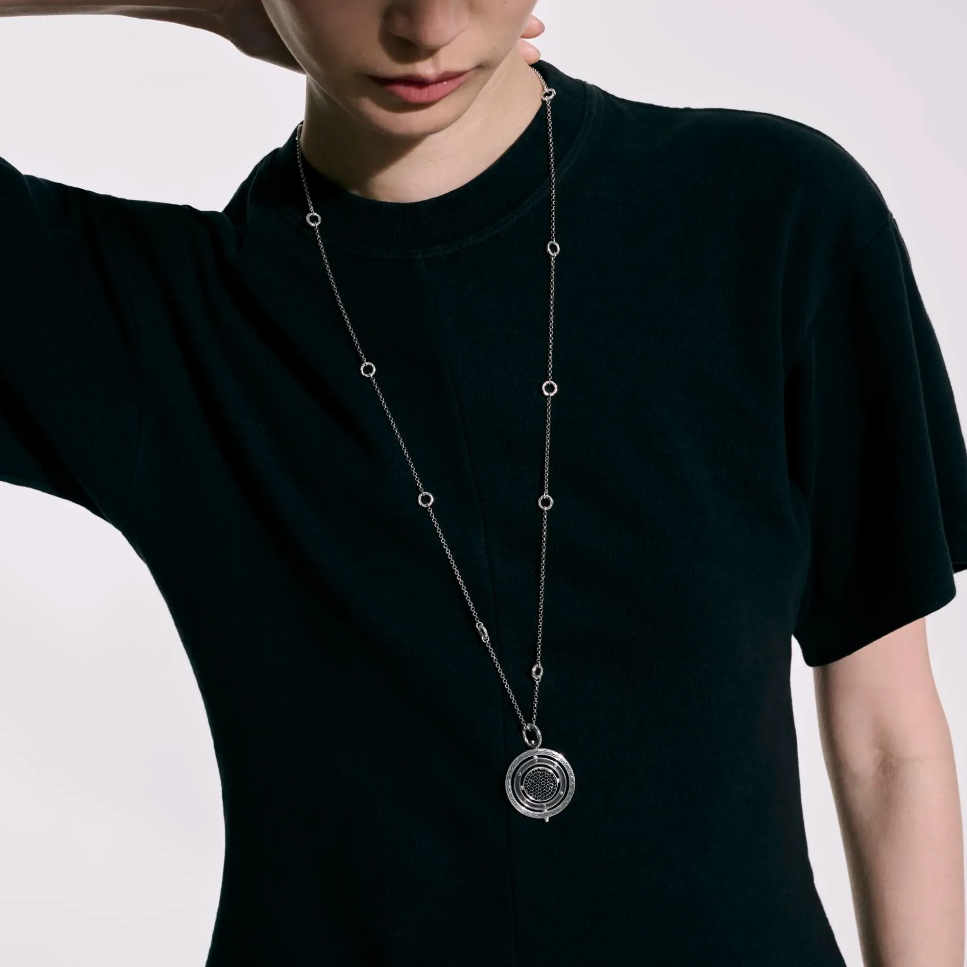 Women John Hardy Pendants^Moon Door Necklace, Sterling Silver, Pave