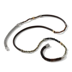 Men John Hardy Beads^Multi Wrap, Gold, Silver, Gemstone, Leather