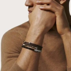 Men John Hardy Beads^Multi Wrap, Gold, Silver, Gemstone, Leather