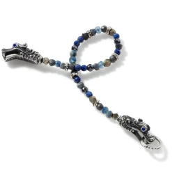 Men John Hardy Beads^Naga Beaded Bracelet, Silver, Gemstones