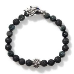 Men John Hardy Beads^Naga Beaded Bracelet, Sterling Silver