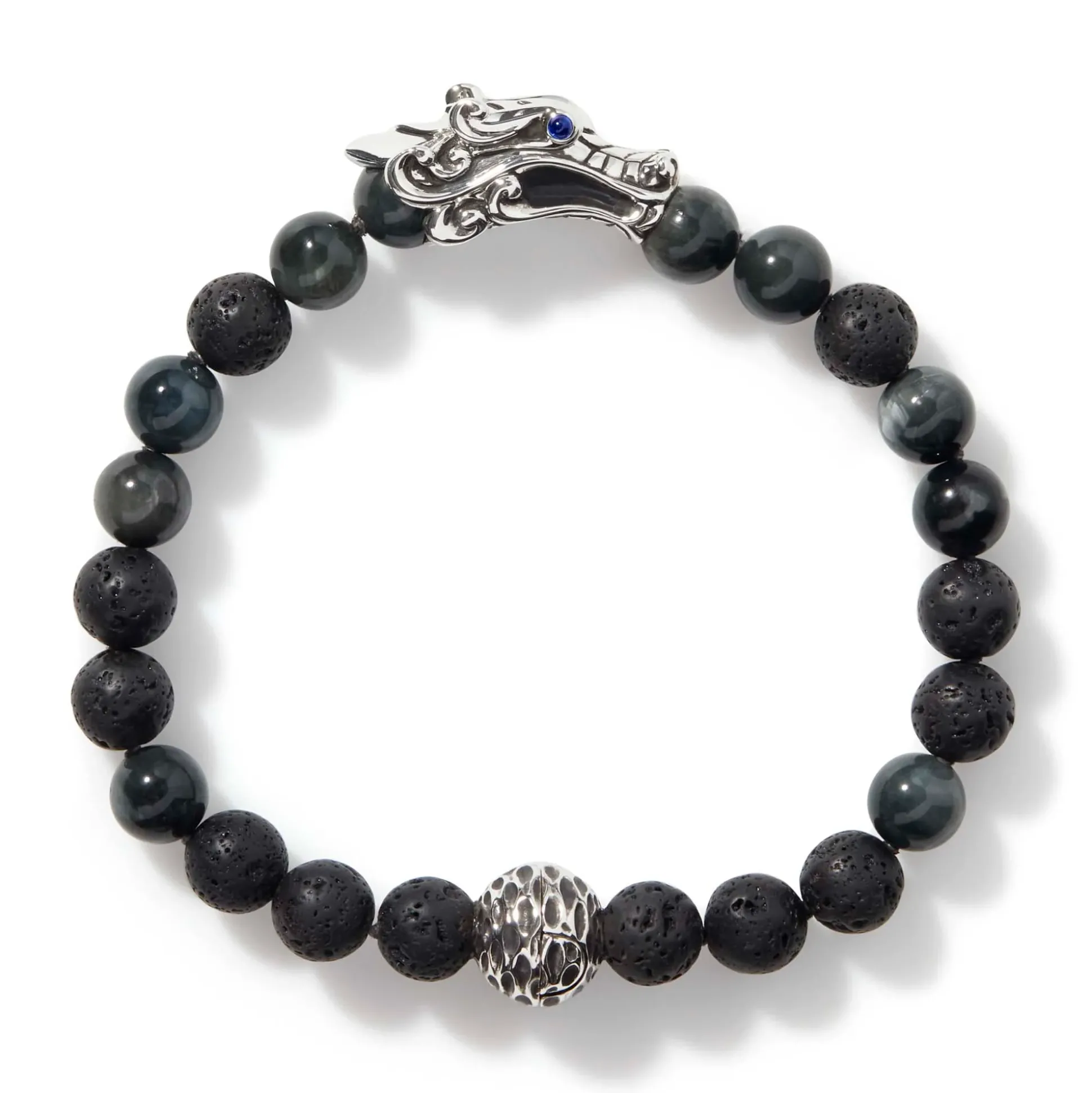 Men John Hardy Beads^Naga Beaded Bracelet, Sterling Silver