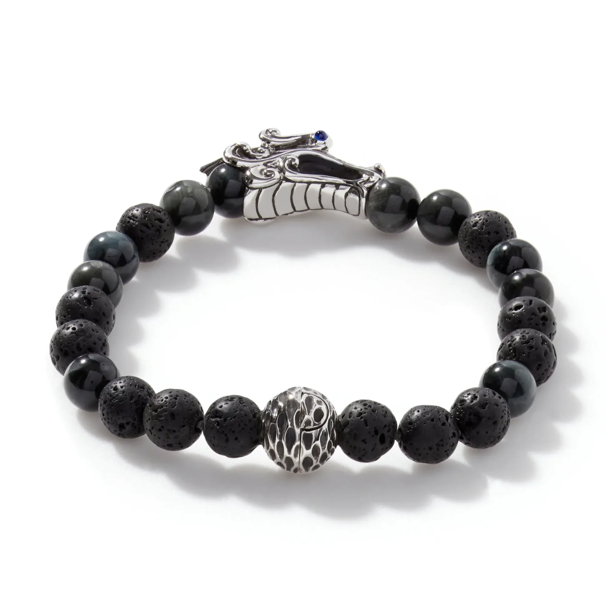 Men John Hardy Beads^Naga Beaded Bracelet, Sterling Silver