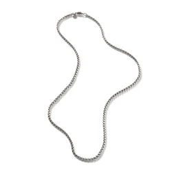Men John Hardy Chains^Naga Box Chain Necklace, Silver, 3.7Mm