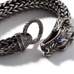 Men John Hardy Chains^Naga Bracelet, Dark Silver, 15Mm