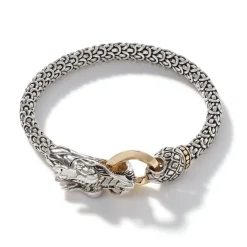 Women John Hardy Chains^Naga Bracelet, Gold, Sterling Silver, 6Mm